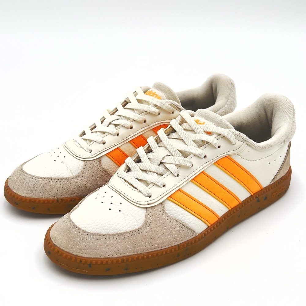 Adidas Breaknet Sleek Cream White Orange Gum Shoes IH7753 Women's Size 8 - Picture 4 of 14